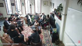 ”Sexy Girl gang bang banged at public party”