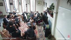 ”Sexy Girl gang bang banged at public party”