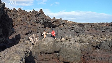 Passion Among the Rocks with Bella Model