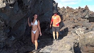 Passion Among the Rocks with Bella Model