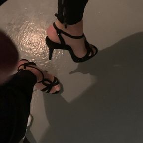 Cuming with my Black T strap heels