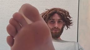 Crazy giant master destroys a tiny under his barefeet!