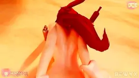 Redhead Miss Fortune Gets Big-Ass Booty Fucked In VR Hentai POV Anal Feast