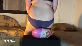 How Fast Can We Sit Pop Beachball with Our Over 100kg Bodies?