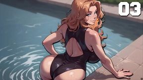 My New Girlfriend #03 - Red Head Step Sis Shows Her New Swimsuit. You can see her big ass and big tits ( Taboo Hentai Game )