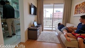 Goddess Kiffa - Cuckold REAL life EP 1 - Cuck washes dishes and does foot massage while Hotwife cuddle with alpha and humiliates him - CUCKOLD - FOOT WORSHIP - HUMILIATION - FOOT - ALPHA HUMILIATION - SOLES - FOOT MASSAGE