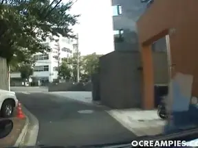 Miyo Kasuge Naughty Asian babe Sucks Cock In A Car
