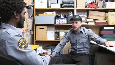 Wesley Woods gets his ass destroyed with security fella's BBC