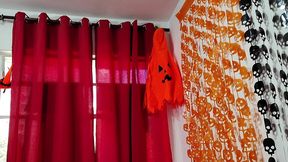 halloween docura ou travessuras cheiro bunda de abobora gigante de submissa virou uma dominatrix