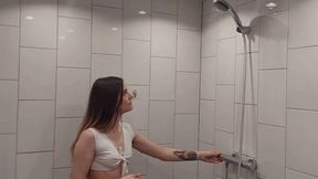 Wet clothes and shower (wmv)