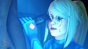 Phazon Experiment - Samus Aran Deepthroats And Swallows A Load
