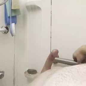 In the Shower Getting Hard Showing Erection and Cumming!