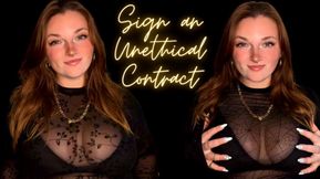 Sign an Unethical Contract - Findom Total Power Exchange TPE Exposure Manipulation Homewreck Humiliation Homewrecking Goddess Worship Manipulatrix