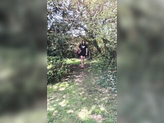 Ebony suit with red pumps - outdoor and indoor compilation