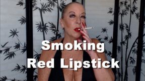 Smoking 120 Cigarette Red Lipstick HD (WMV)