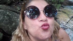 Wild Katia Heffner in the forest