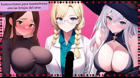 Las brujas del sexo. Org&iacute_a de despedida. JOI en espa&ntilde_ol.