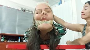 Pantyhose Hogtied Into Pathetic Piggy Girl! (high res mp4)