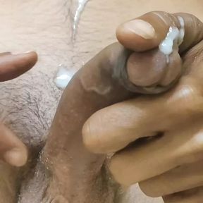 Alone man hand job