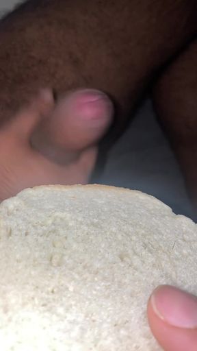Fucking and Giving Cum to My Bitch to Eat with Bread