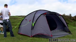 Camping trip turns into gay masturbation with Luke and Brez