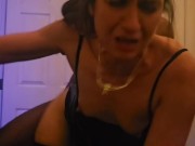 Shared wife Dirty_Ruth gets fucked hard at a swinger party