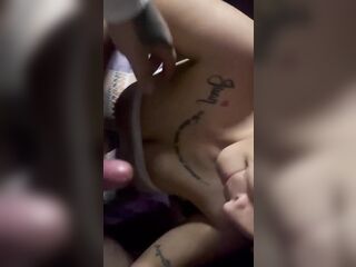 My ally goes to work and his girlfriend stays with me alone. This babe tells me that her boyfriend can't get it up anymore and this babe gives me a oral.