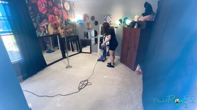 Vacuuming Carpet Powder