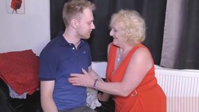 Claires Granny Cunt Pounded From Behind By A Young Man