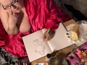 Boobs Ross - Demon Eating a Sandwich Speed Sketch