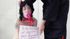 ”Bound dominated hoe eating booty”