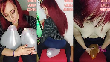 ShyyFxx monta globos y los revienta a sentones - LOONER FETISH