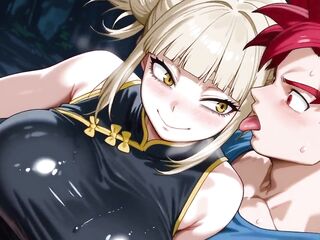 Goku(red) (db) X Himiko (mha)