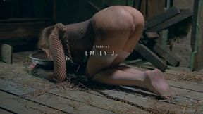 Emily J indulges in kinky solo fetish play