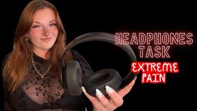 Headphone Task - Extreme Pain Painful Torment Hurt Headphones Painful Verbal Humiliation Slave Training Degradation Tasks Loser Beta Bitch