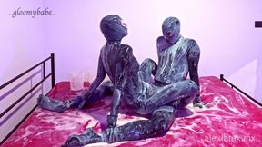 Sticky latex play, Trailer, messy sex - Alex Latex