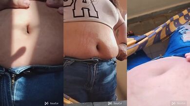 Chubby girl’s wet balcony masturbation ruined her bellybutton play