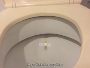 Try not to piss on the toilet seat - Piss on a tiny man instead - Manlyfoot 💦🧎🏻‍♂️- Golden shower