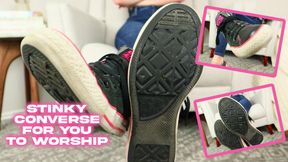 Stinky Converse for You to Worship - HD 1080 - Foot Fetish - Verbal Humiliation - Smelly Shoe Fetish