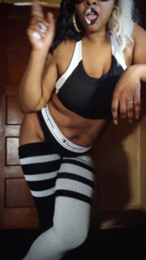 Whoopsie Smoking Ebony cigarette milf