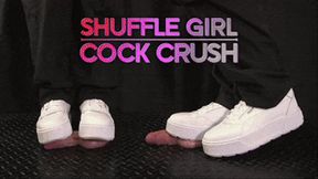Shuffle Girl Cock Crush in White Platform Sneakers - (Close Version) - TamyStarly - Trample, Crushing, Trampling, Shoejob, Ballbusting, CBT, Shoes