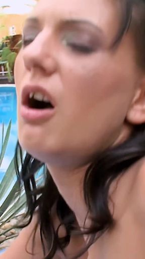 Excited Brunette MILF Play Dildo and Fuck in the Paradise Garden