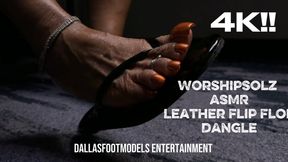 Aunty Sunny’s Long Copper Toenails Tease while she dangles her flip flops in this ASMR