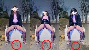 How Did The Slutty Chinese Ladyboy Get The Park Sidewalk Wet?