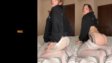 Tattooed thick ass gripped tight rough solo fuck solo