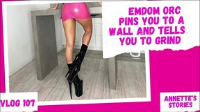 back against the wall - femdom orc pins you to a wall and tells you to grind