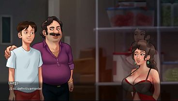 Sexy slave serves all perverted mature women in summertime saga
