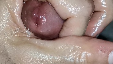 Gentle masturbation close-up and pre-aaculate