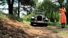 Outdoor park threesome with a wild finale