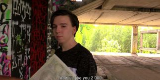 Twink receives random dude's cock in public kinks for a full POV